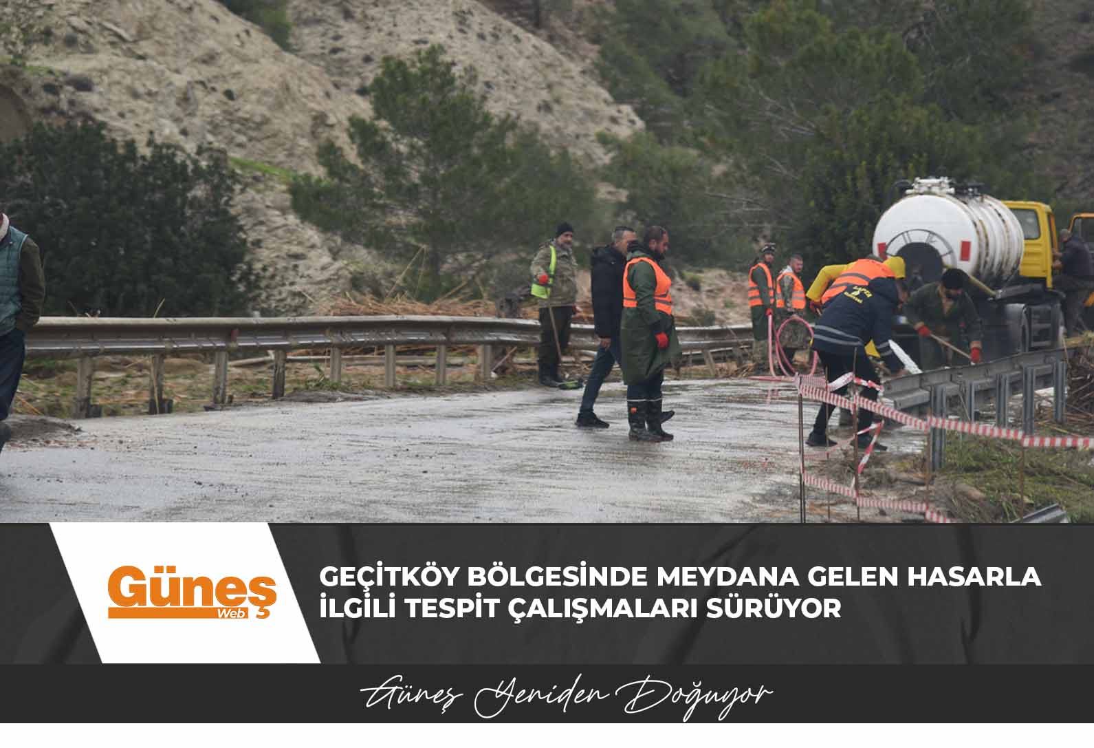 Geçitköy bölgesinde etkili olan yağış ve fırtınanın neden olduğu hasarla ilgili tespit çalışmaları sürüyor