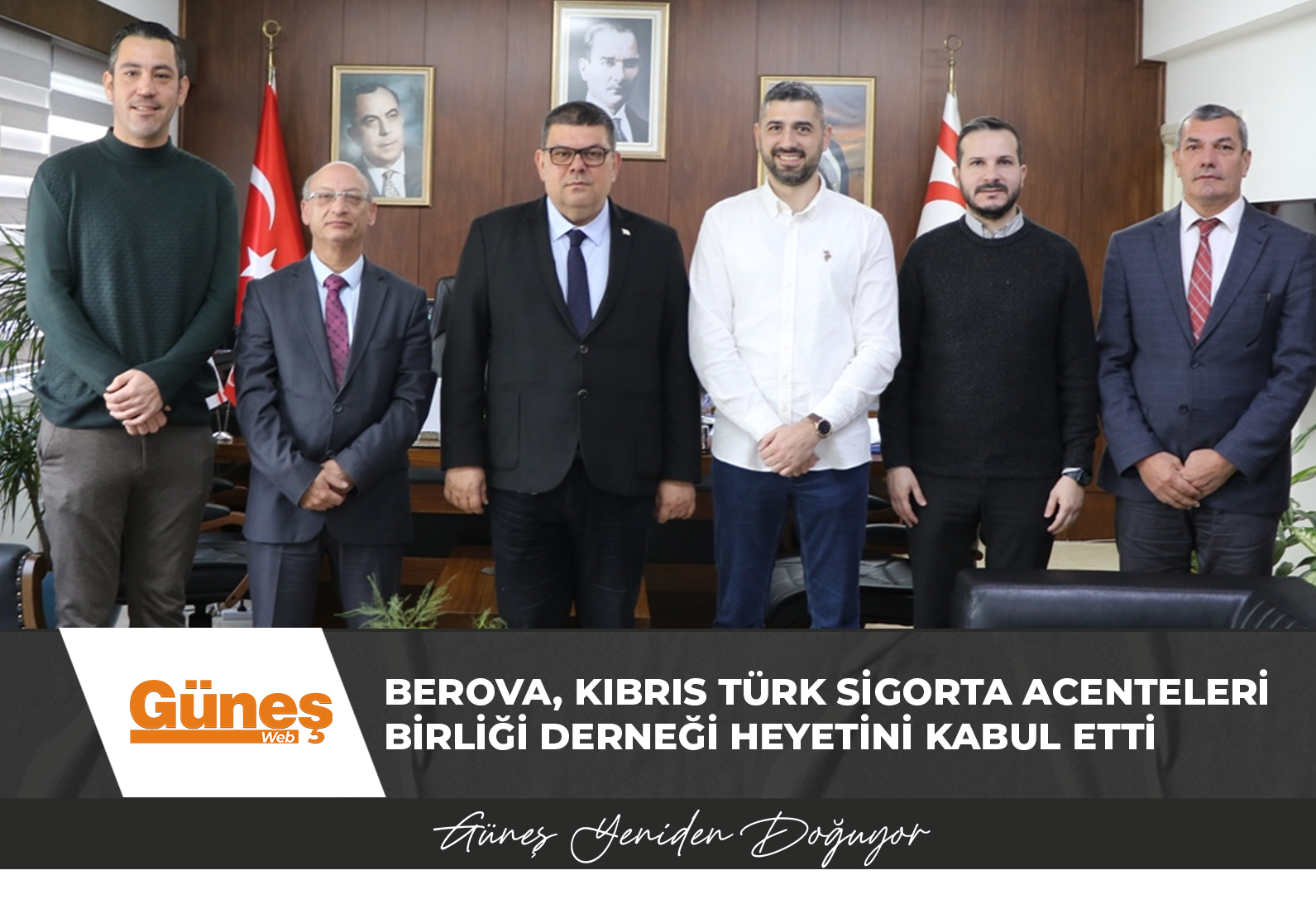 Maliye Bakanı Berova, Kıbrıs Türk Sigorta Acenteleri Birliği Derneği heyetini kabul etti