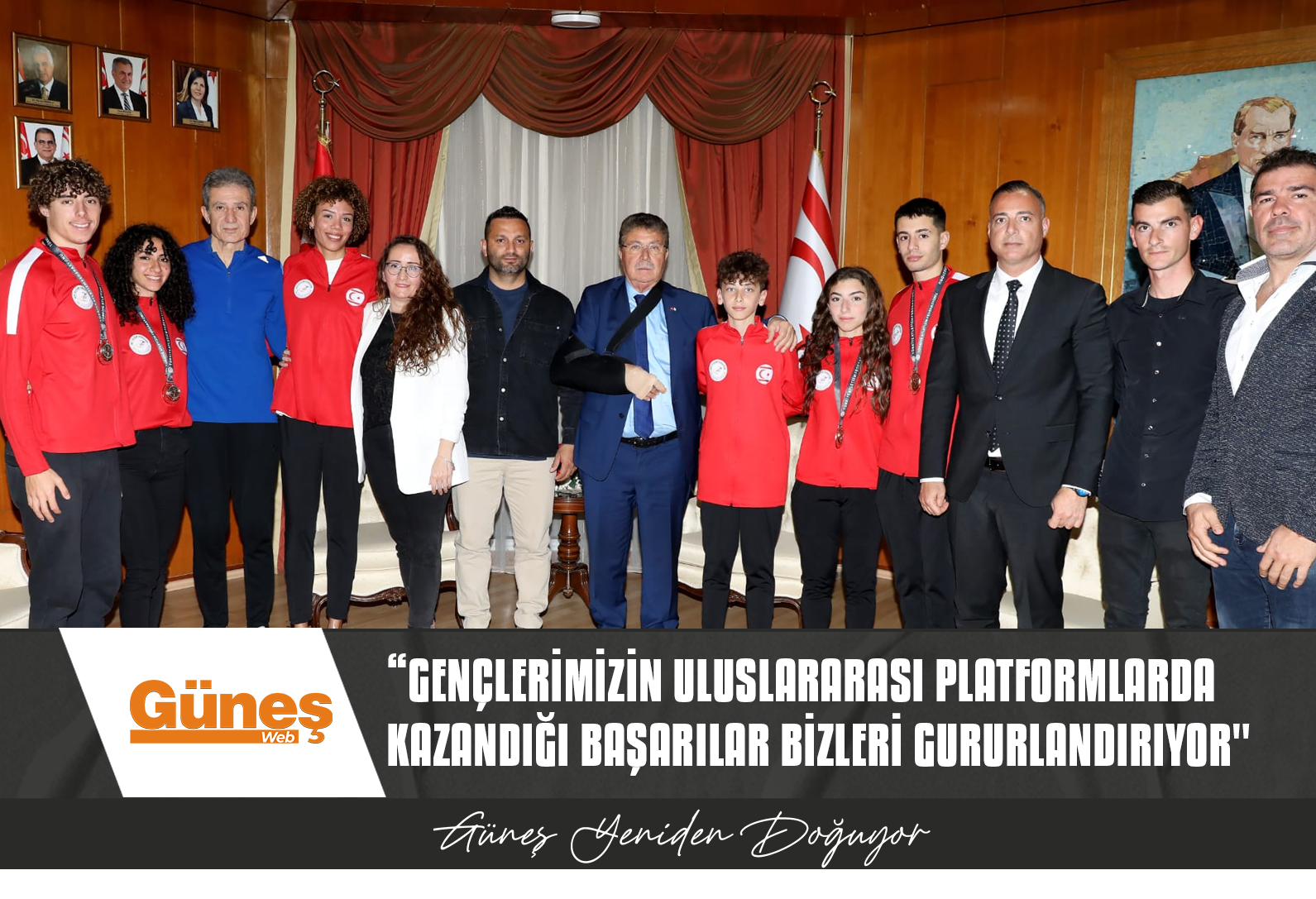 BAŞBAKAN ÜNAL ÜSTEL, KKTC ATLETİZM FEDERASYONU’NU KABUL ETTİ