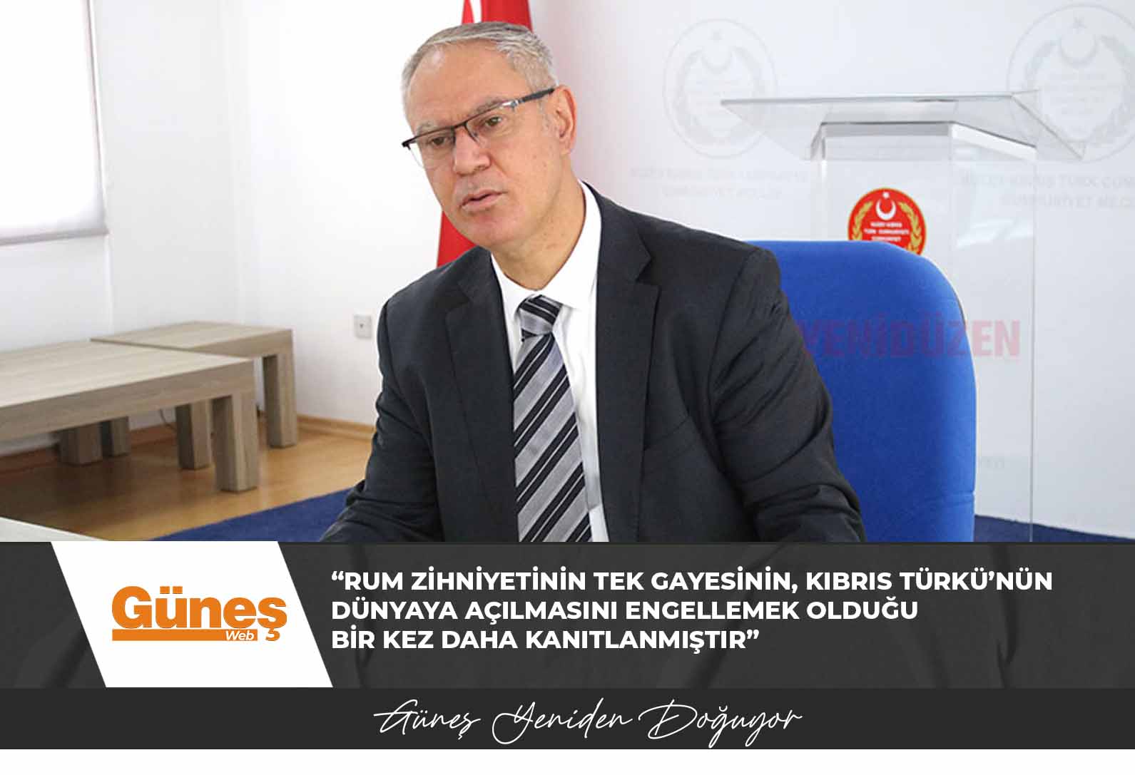 Hasipoğlu: “Rum zihniyetinin tek gayesinin, Kıbrıs Türkü’nün dünyaya açılmasını engellemek olduğu bir kez daha kanıtlanmıştır”