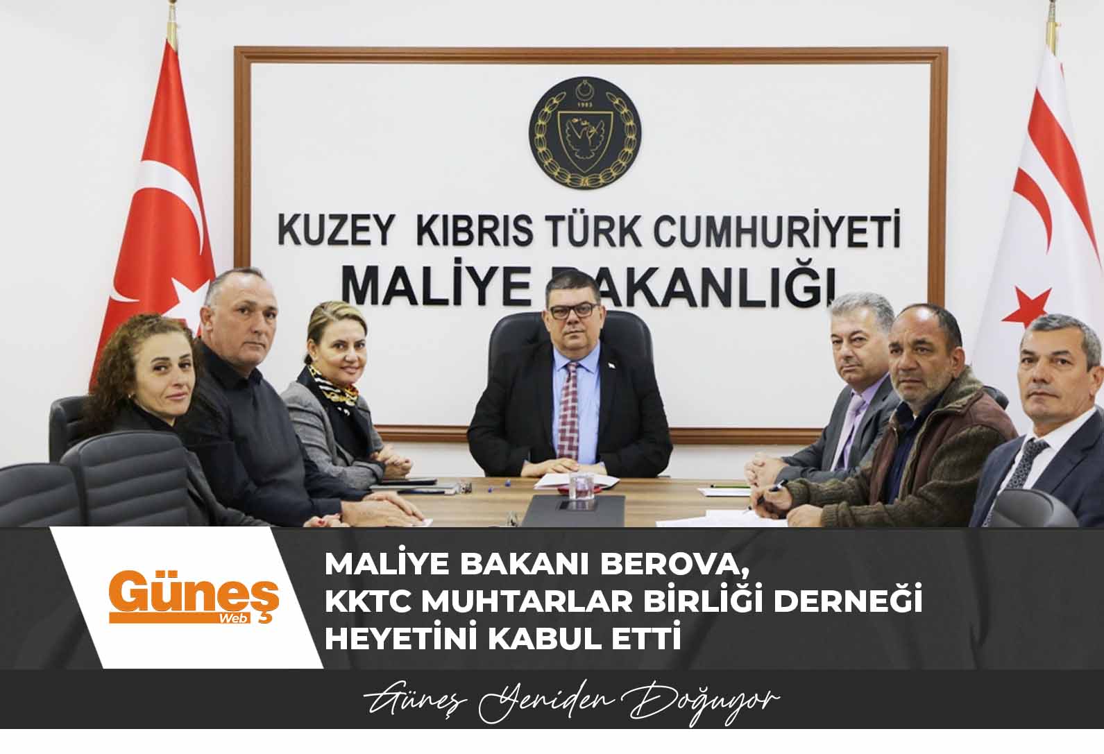 Maliye Bakanı Berova, KKTC Muhtarlar Birliği Derneği Heyetini Kabul Etti