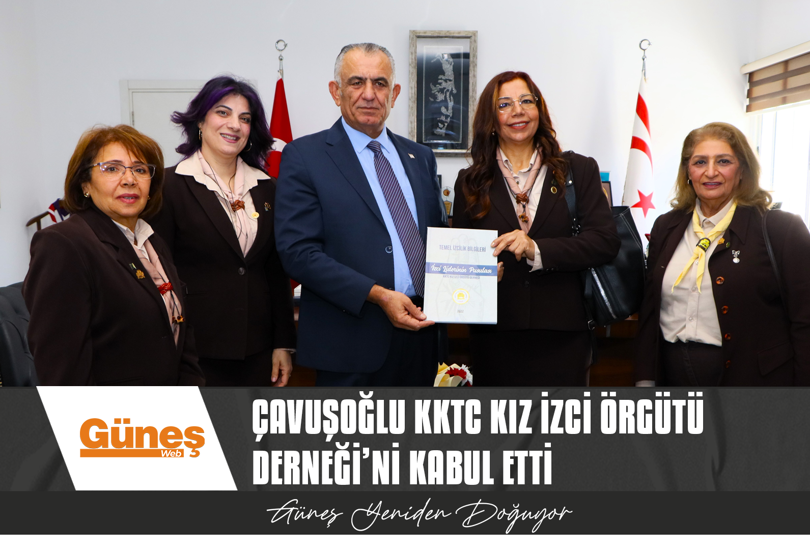 Milli Eğitim Bakanı Çavuşoğlu KKTC Kız İzci Örgütü Derneği’ni kabul etti