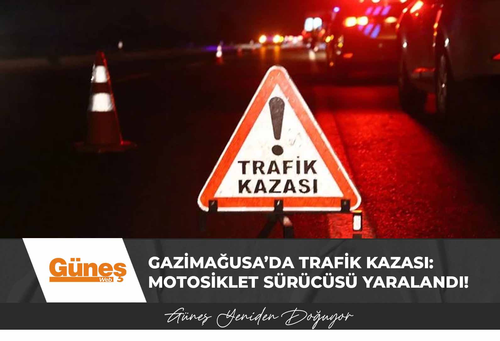 Gazimağusa’da trafik kazası: Motosiklet sürücüsü yaralandı!