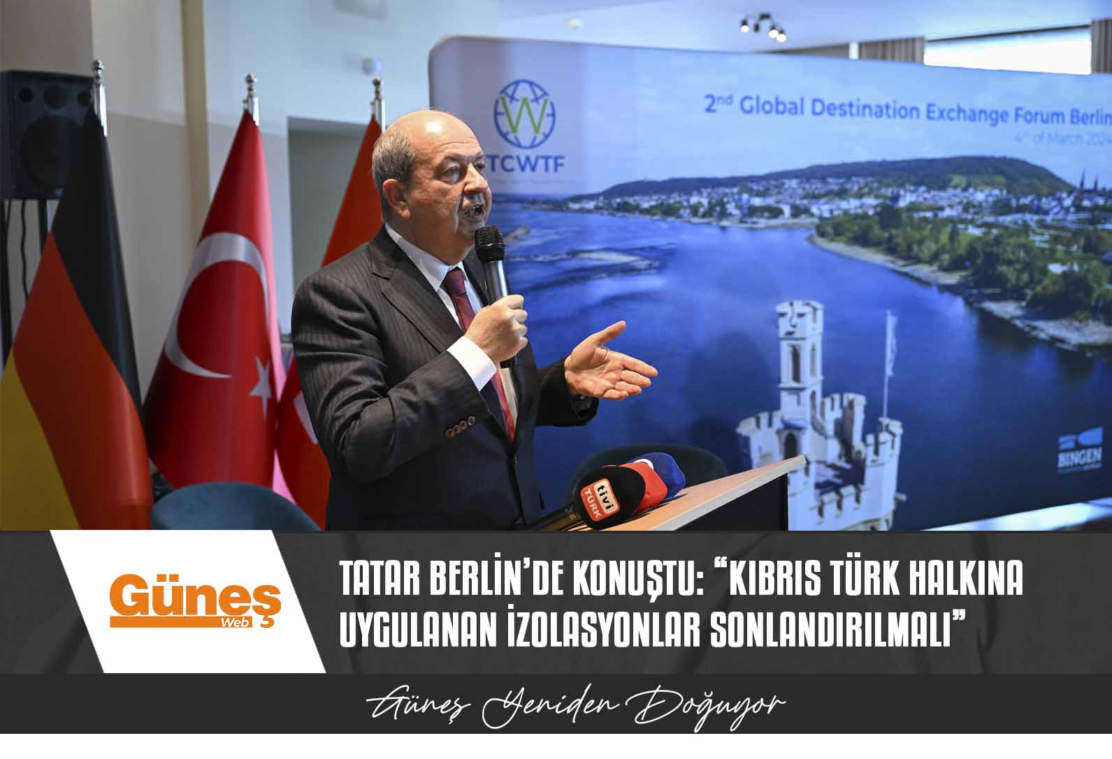 Cumhurbaşkanı Tatar Berlin’de konuştu: “Kıbrıs Türk halkına uygulanan izolasyonlar sonlandırılmalı”