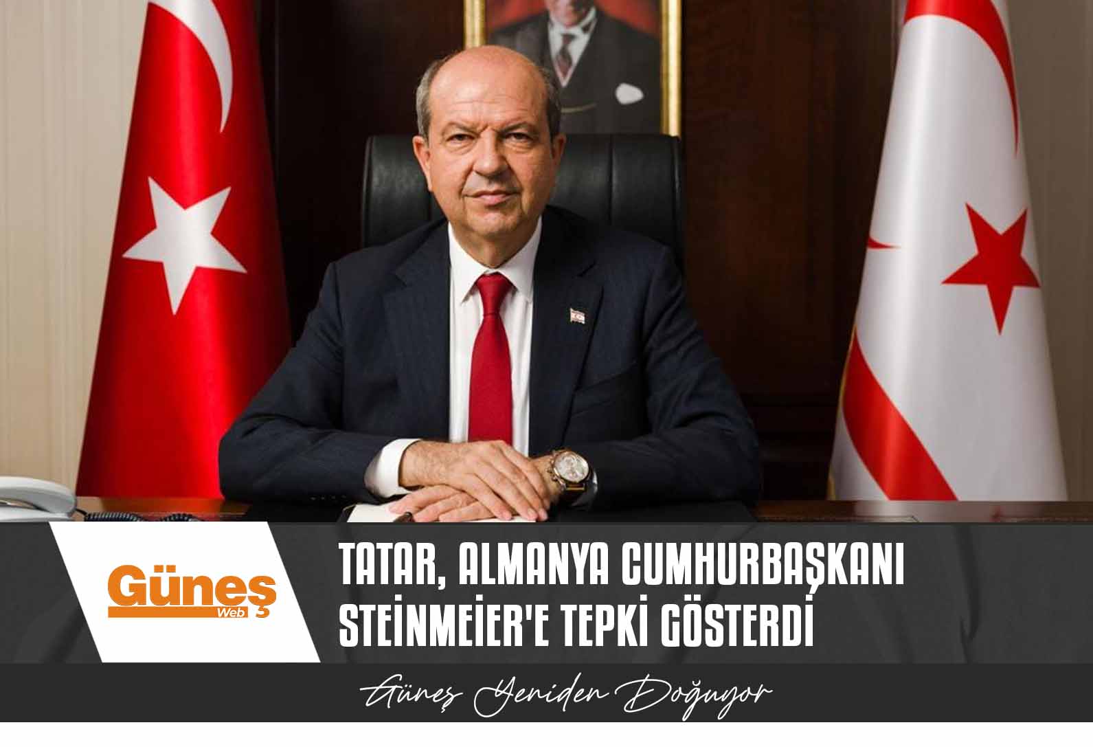 Cumhurbaşkanı Tatar, GKRY’yi ziyaret eden Almanya Cumhurbaşkanı Steinmeier’e tepki gösterdi