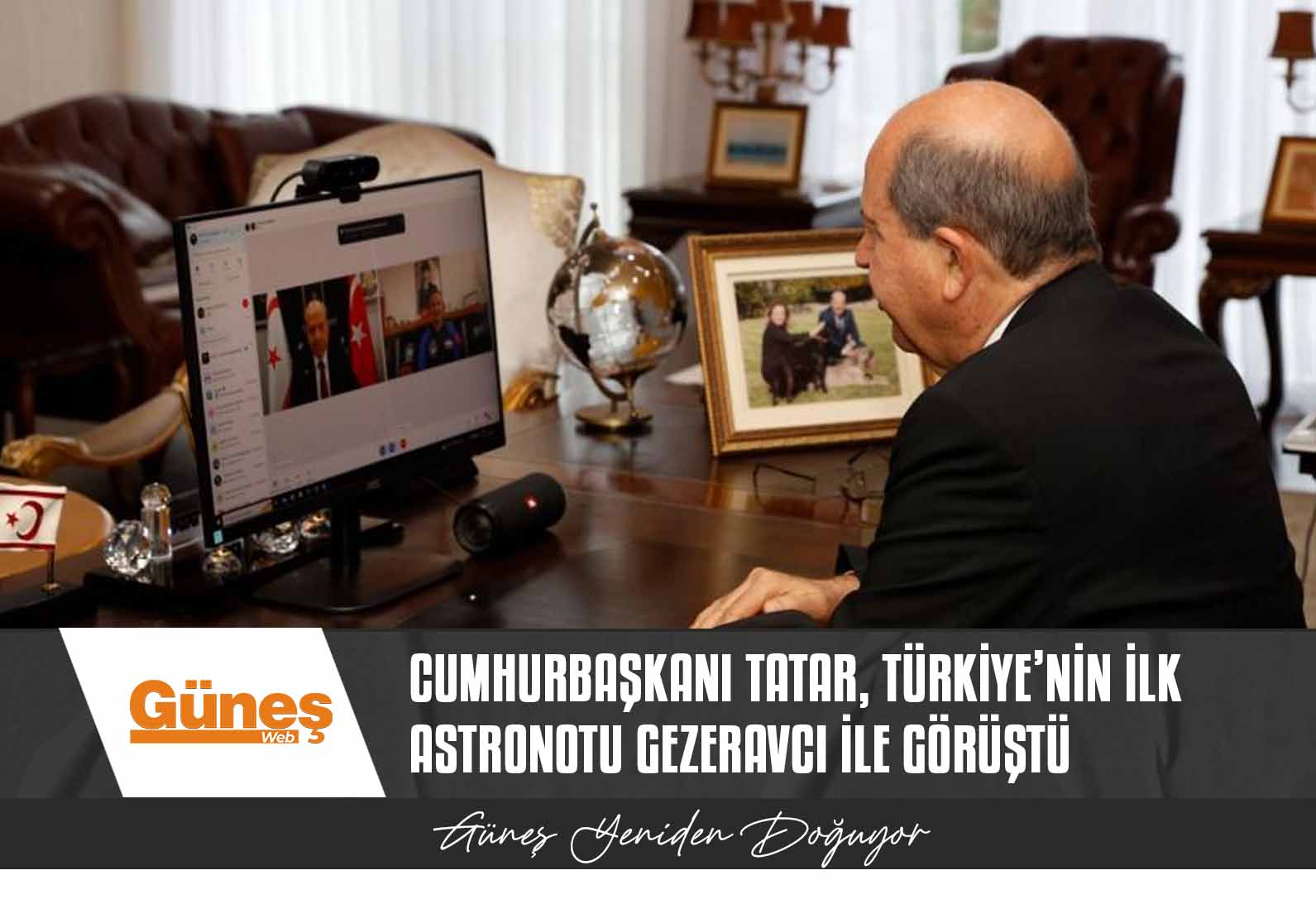 Cumhurbaşkanı Ersin Tatar, Türkiye’nin ilk astronotu Alper Gezeravcı ile görüştü