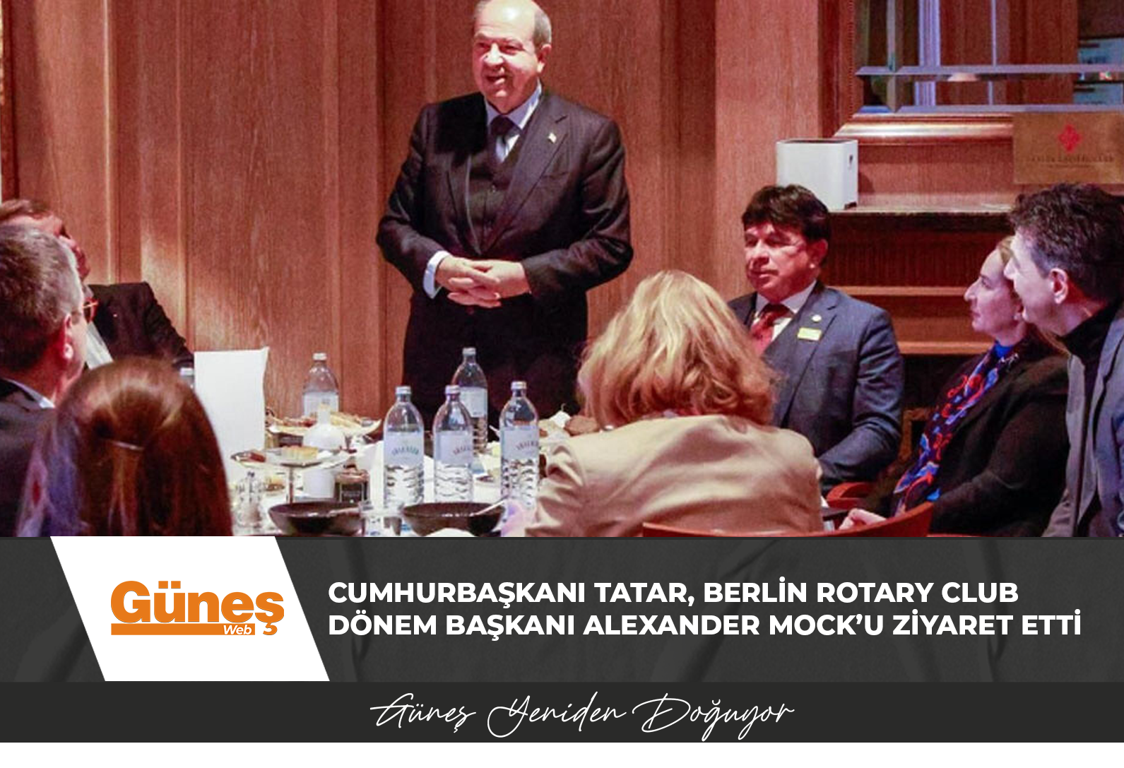 Cumhurbaşkanı Tatar, Berlin Rotary Club Dönem Başkanı Alexander Mock’u ziyaret etti