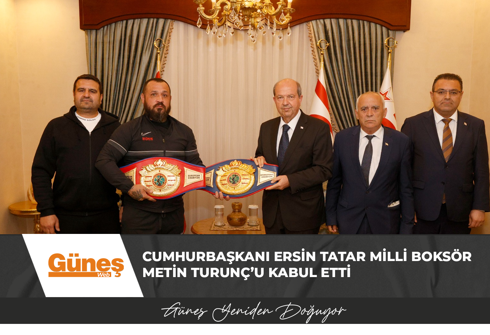 Cumhurbaşkanı Ersin Tatar milli boksör Metin Turunç’u kabul etti