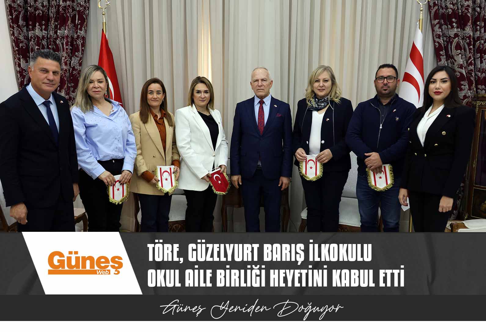 Cumhurbaşkanı Vekili Töre Güzelyurt Barış İlkokulu Okul Aile Birliği heyetini kabul etti