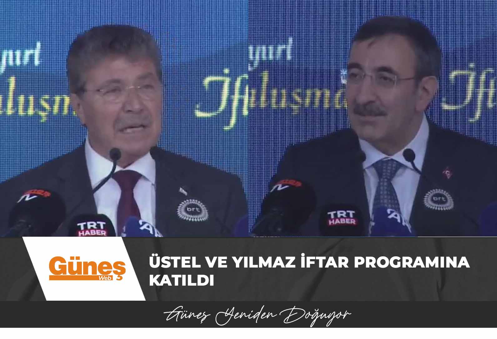 Başbakan Üstel ve TC Cumhurbaşkanı Yardımcısı Yılmaz iftar programına katıldı