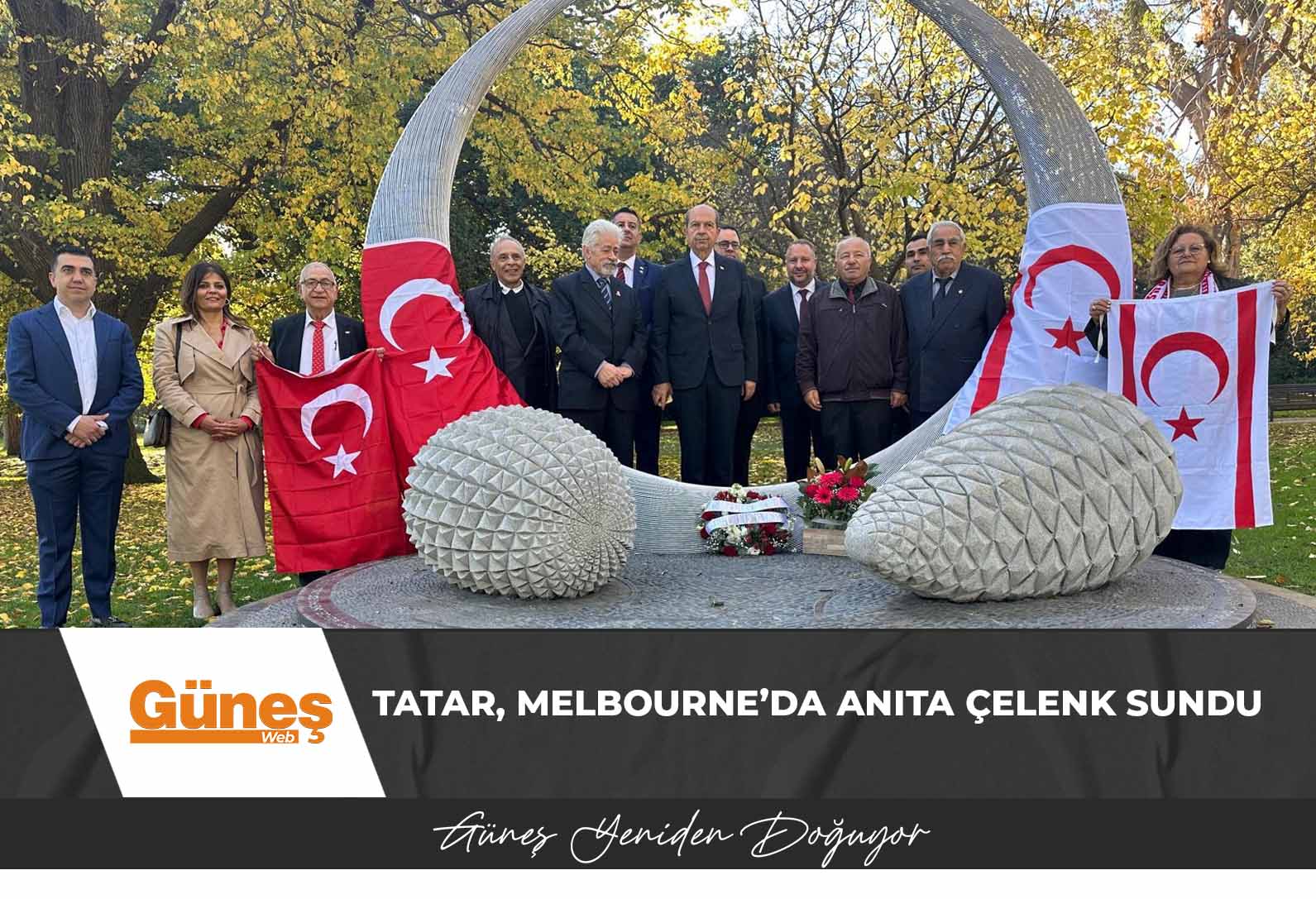 Tatar, Melbourne’da anıta çelenk sundu