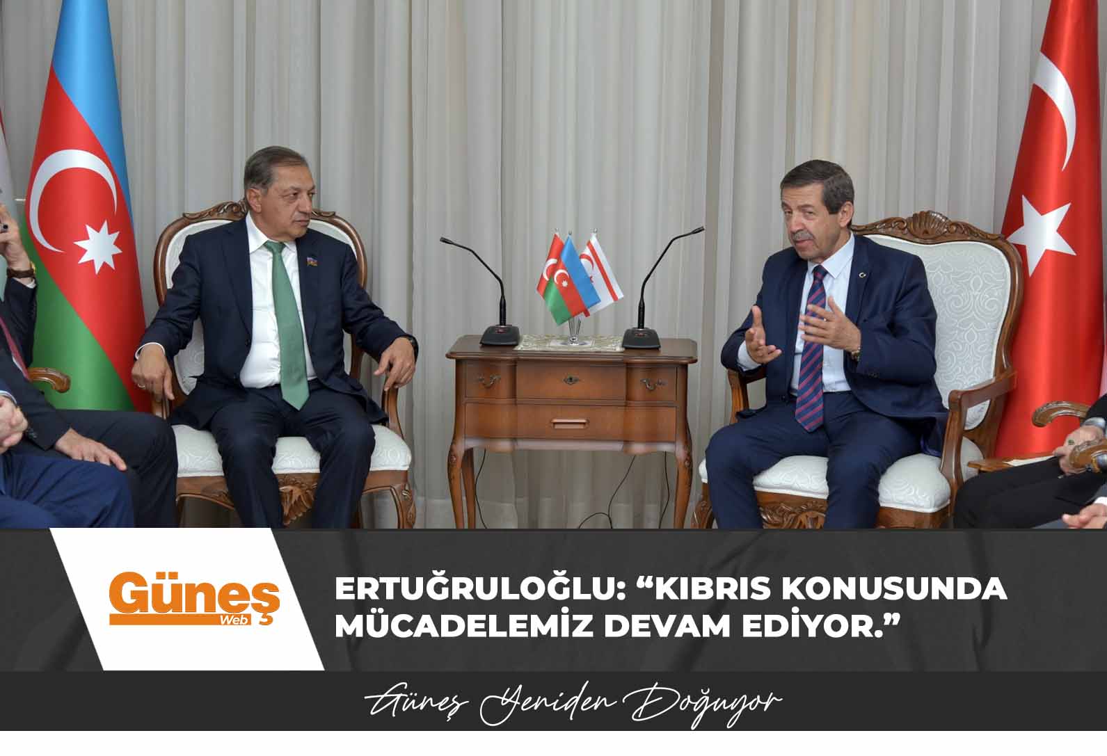 Dışişleri Bakanı Ertuğruloğlu, Türkiye ve Azerbaycan Parlamentoları Dostluk Grupları heyetini kabul etti
