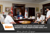 Cumhurbaşkanı Tatar, Bülent Ecevit Anadolu Lisesi öğrencilerini kabul etti