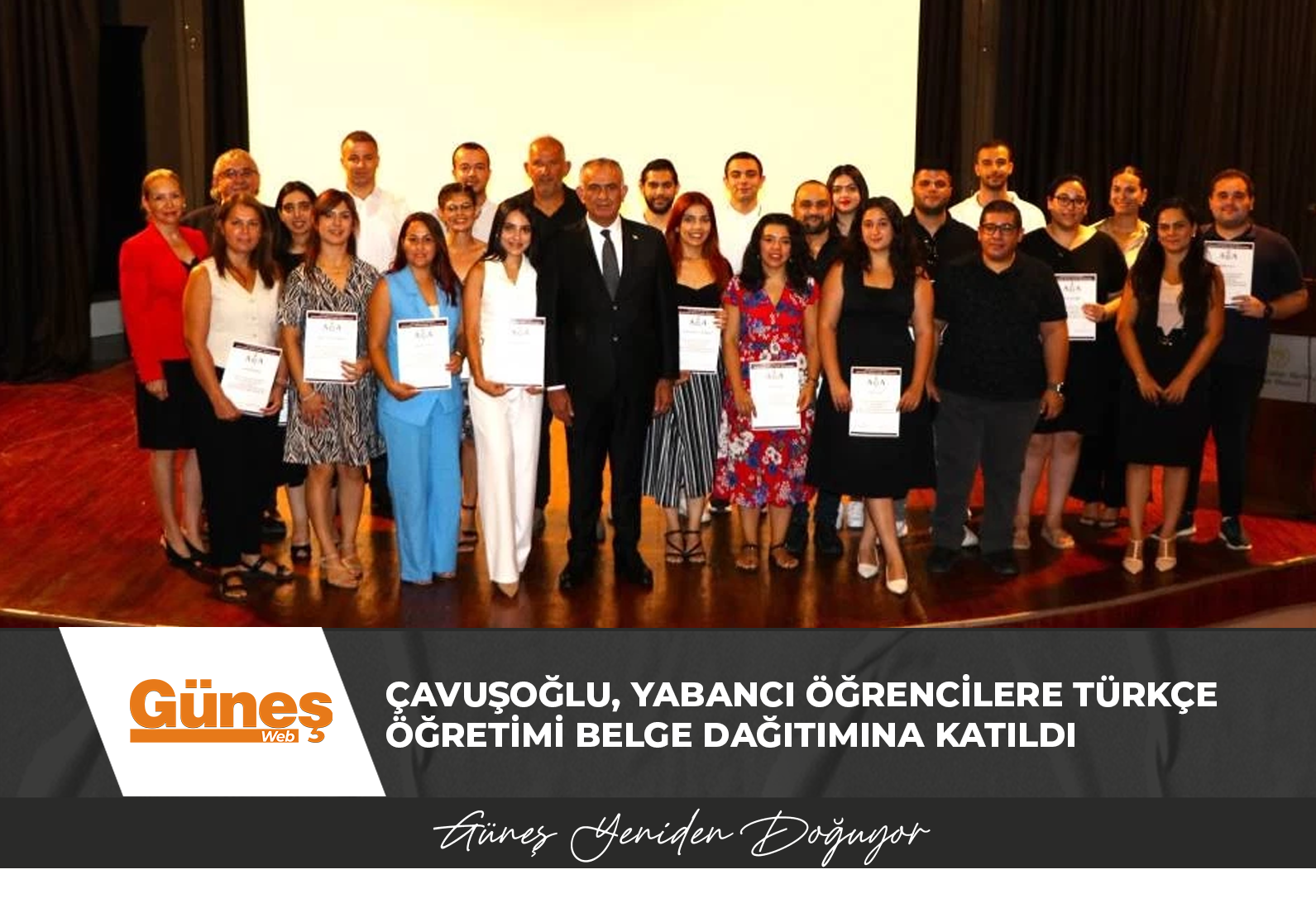 Eğitim Bakanı Çavuşoğlu, Yabancı Öğrencilere Türkçe Öğretimi belge dağıtımına katıldı