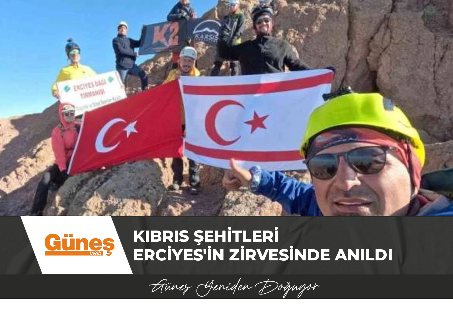 Kıbrıs Şehitleri Erciyes’in zirvesinde anıldı