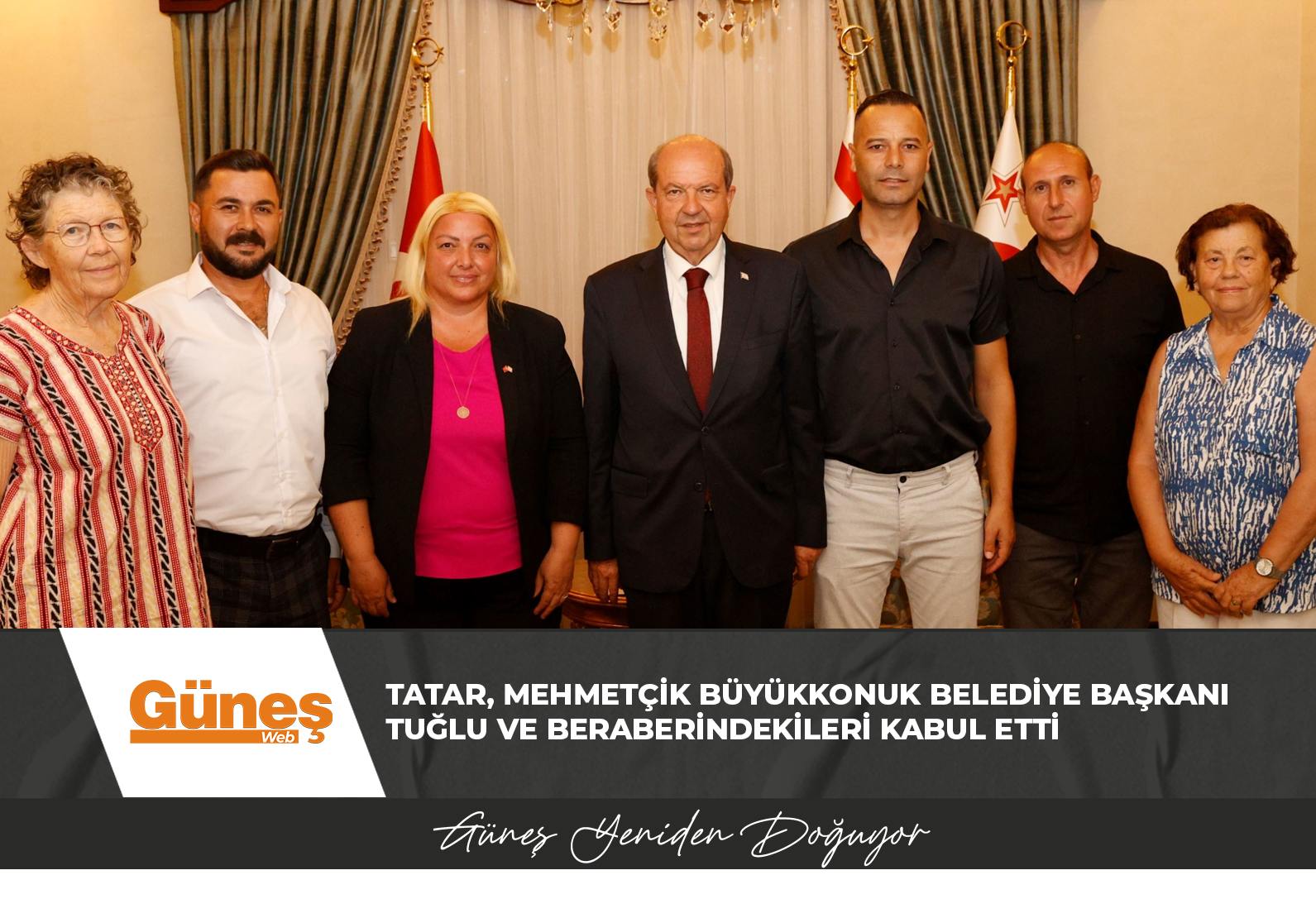 Cumhurbaşkanı Tatar, Mehmetçik Büyükkonuk Belediye Başkanı Tuğlu ve beraberindekileri kabul etti