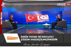 Ersin Tatar: İki devletli çözüm vazgeçilmezimizdir