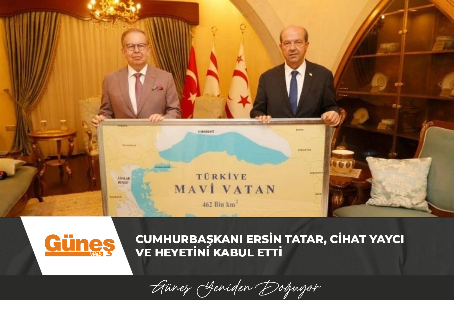 Cumhurbaşkanı Ersin Tatar, Cihat Yaycı ve heyetini kabul etti