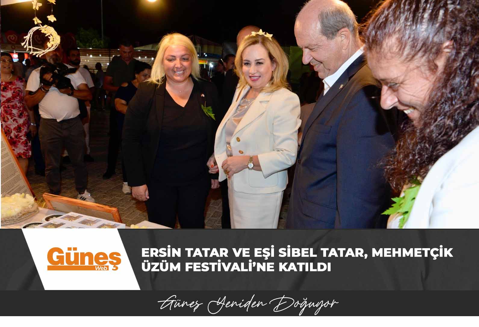 Cumhurbaşkanı Ersin Tatar ve eşi Sibel Tatar, Mehmetçik Üzüm Festivali’ne katıldı