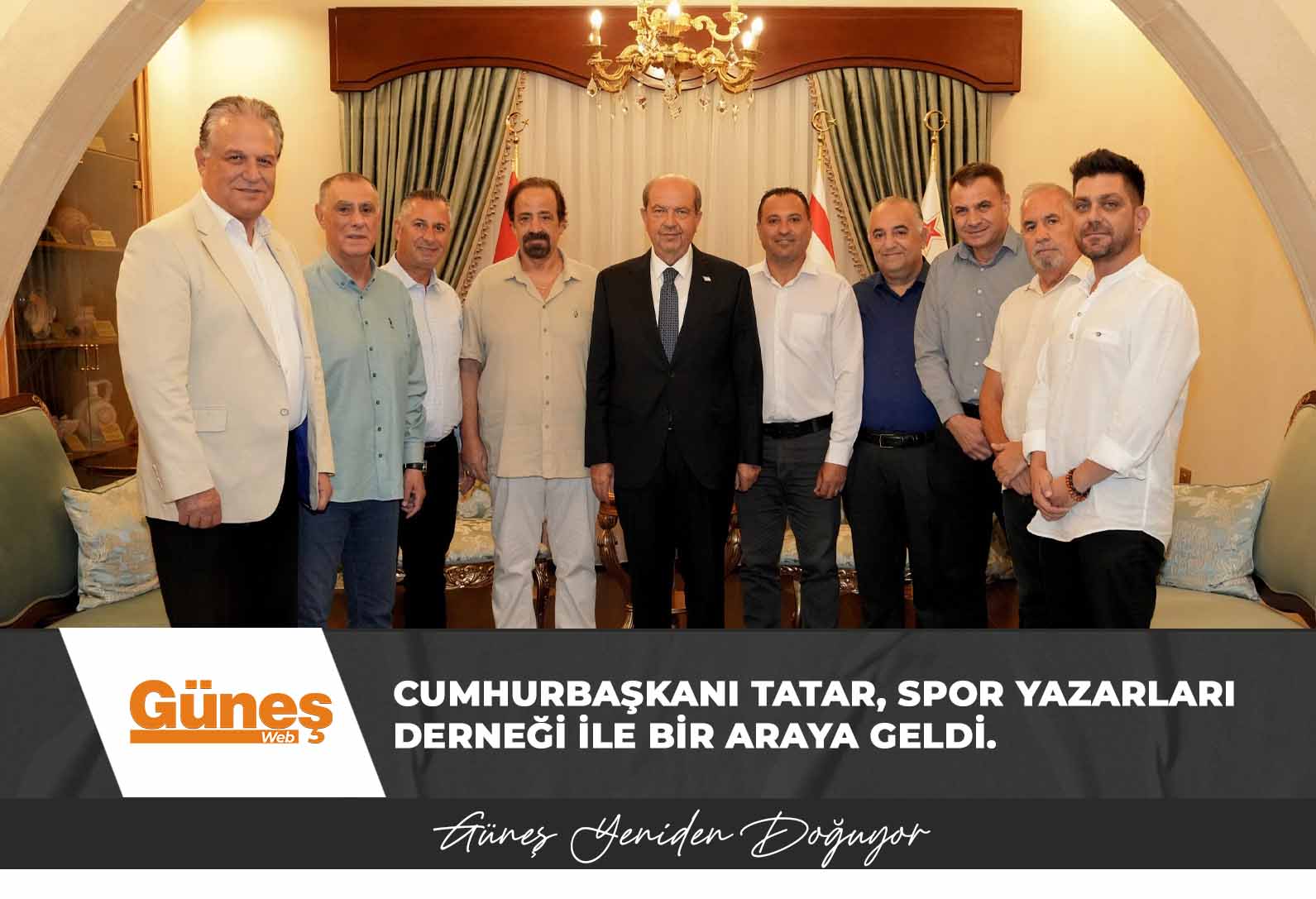 Cumhurbaşkanı Tatar, Spor Yazarları Derneği ile bir araya geldi.