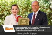 Cumhurbaşkanı Ersin Tatar ile eşi, Kazakistan İş Kadınları İşbirliği Derneği ve Girişimci Kadınlar Derneği ile görüştü