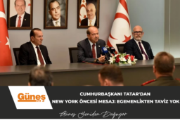 Cumhurbaşkanı Tatar’dan New York öncesi mesaj: Egemenlikten taviz yok