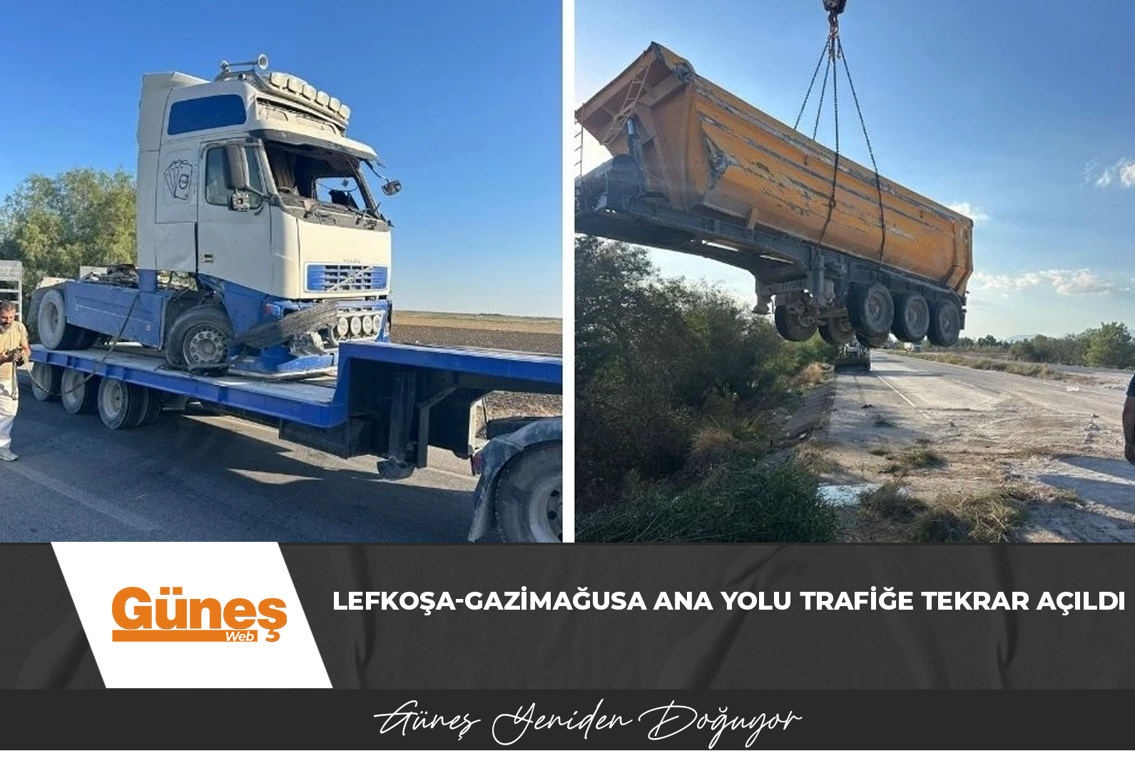 Lefkoşa-Gazimağusa ana yolu trafiğe tekrar açıldı