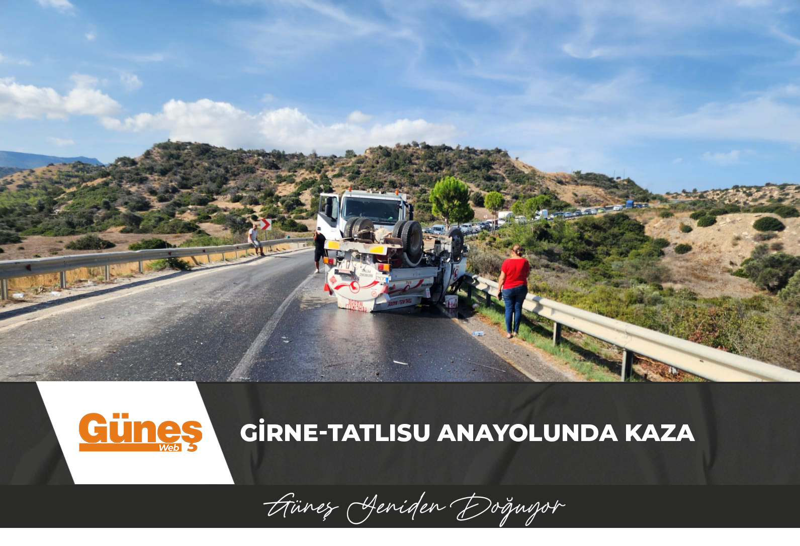 Girne-Tatlısu Anayolu’nun Alagadi 2 mevkiinde bu sabah 10.30 sıralarında meydana gelen trafik kazasında 3 kişi yaralandı.