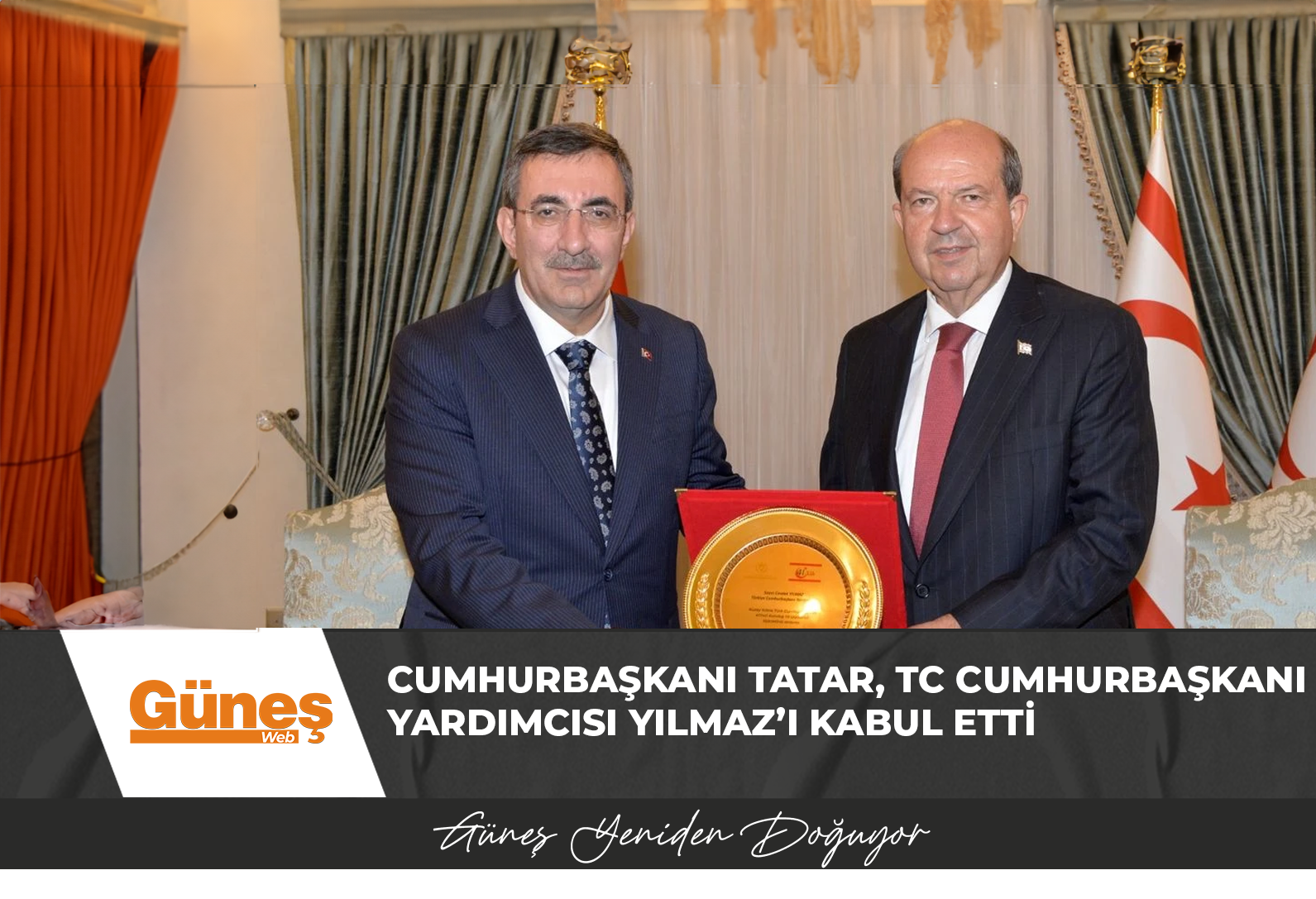 Cumhurbaşkanı Tatar, TC Cumhurbaşkanı Yardımcısı Yılmaz’ı kabul etti