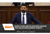 Sunat Atun: Meclis Divanı’nı seçmek tüm milletvekillerinin görevi!