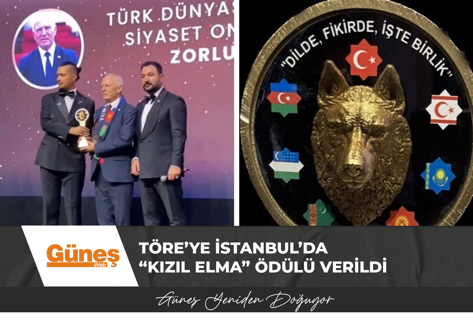 Töre’ye İstanbul’da “Kızıl Elma” ödülü verildi