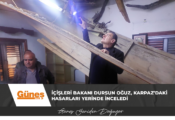 İÇİŞLERİ BAKANI DURSUN OĞUZ, KARPAZ’DAKİ HASARLARI YERİNDE İNCELEDİ