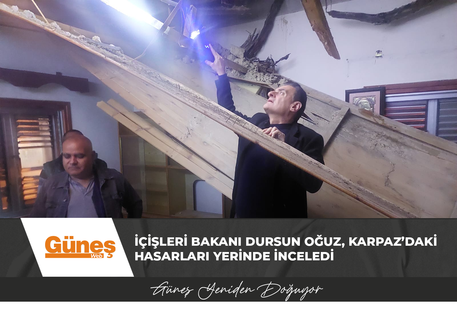 İÇİŞLERİ BAKANI DURSUN OĞUZ, KARPAZ’DAKİ HASARLARI YERİNDE İNCELEDİ