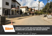 Gönyeli-Alayköy Belediyesi’nin kaldırım düzenleme çalışmaları devam ediyor