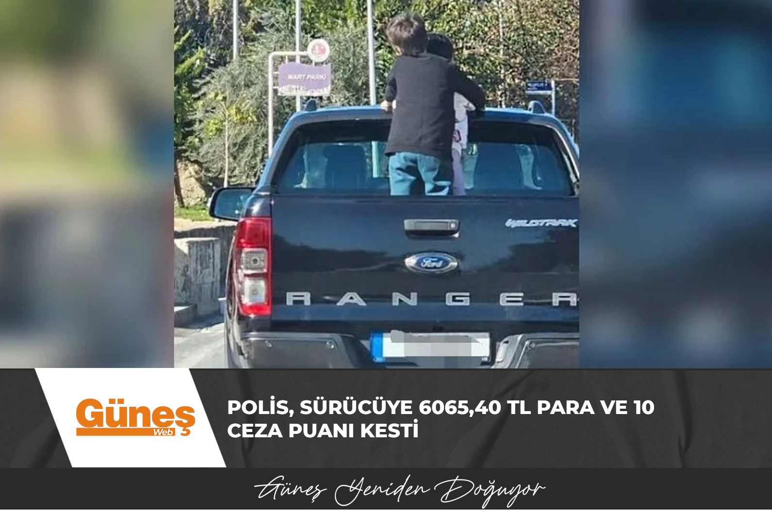 Polis, sürücüye 6065,40 TL para ve 10 ceza puanı kesti