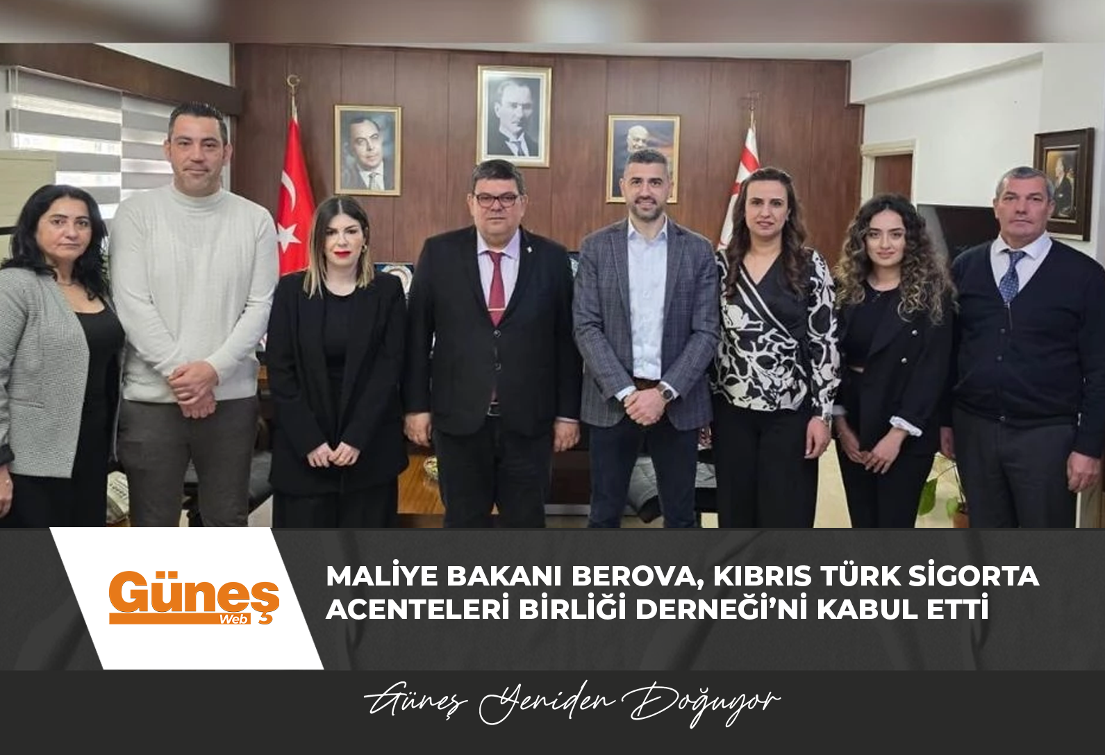 Maliye Bakanı Berova, Kıbrıs Türk Sigorta Acenteleri Birliği Derneği’ni kabul etti