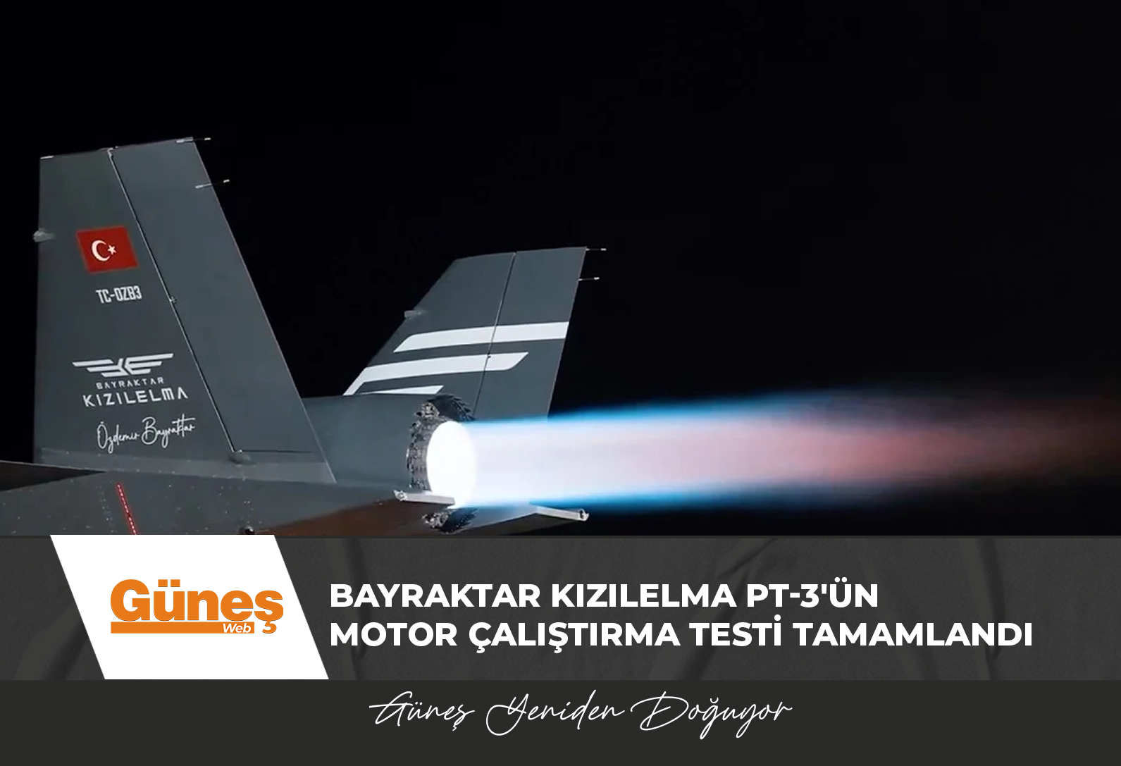 Bayraktar KIZILELMA PT-3’ün motor çalıştırma testi tamamlandı