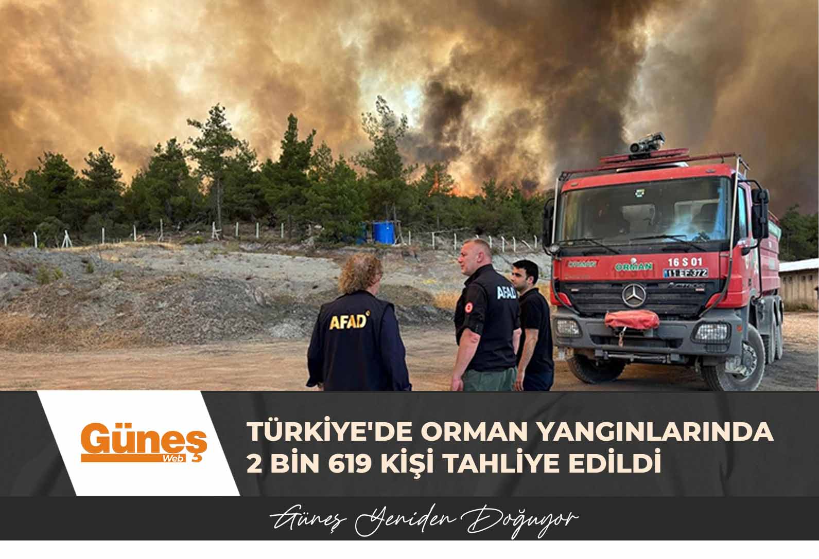 Türkiye’de orman yangınları nedeniyle 2 bin 619 kişi güvenli bölgelere alındı