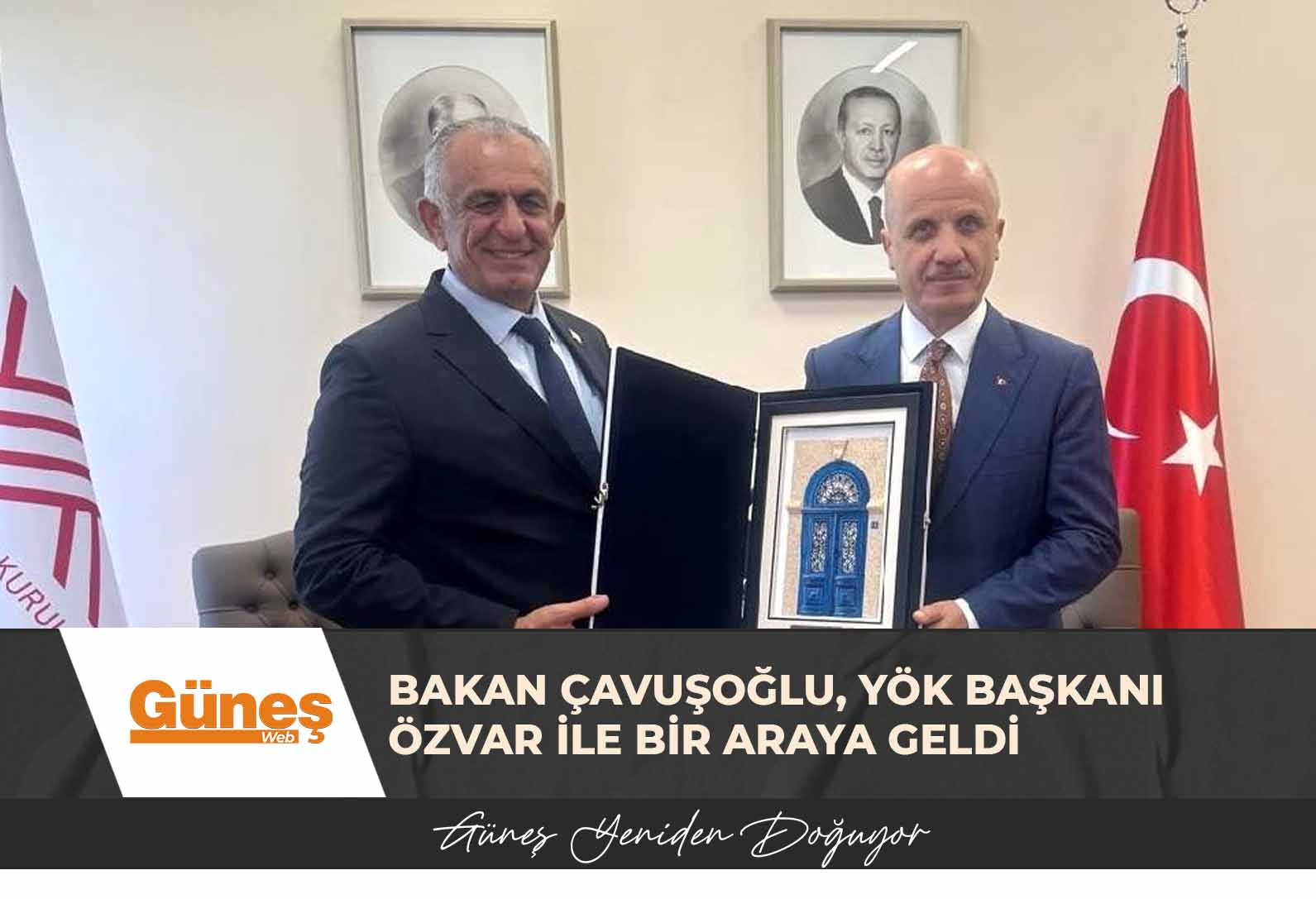 Bakan Çavuşoğlu, YÖK Başkanı Özvar ile bir araya geldi