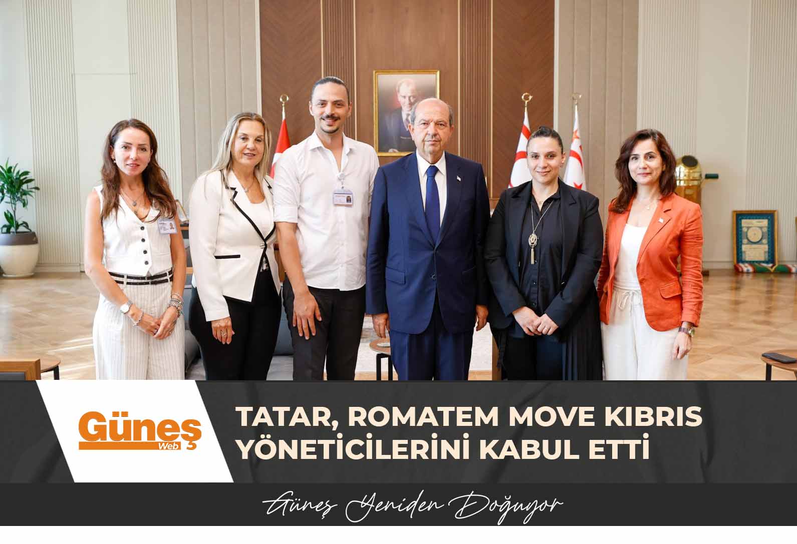 Cumhurbaşkanı Tatar, Romatem Move Kıbrıs yöneticilerini kabul etti