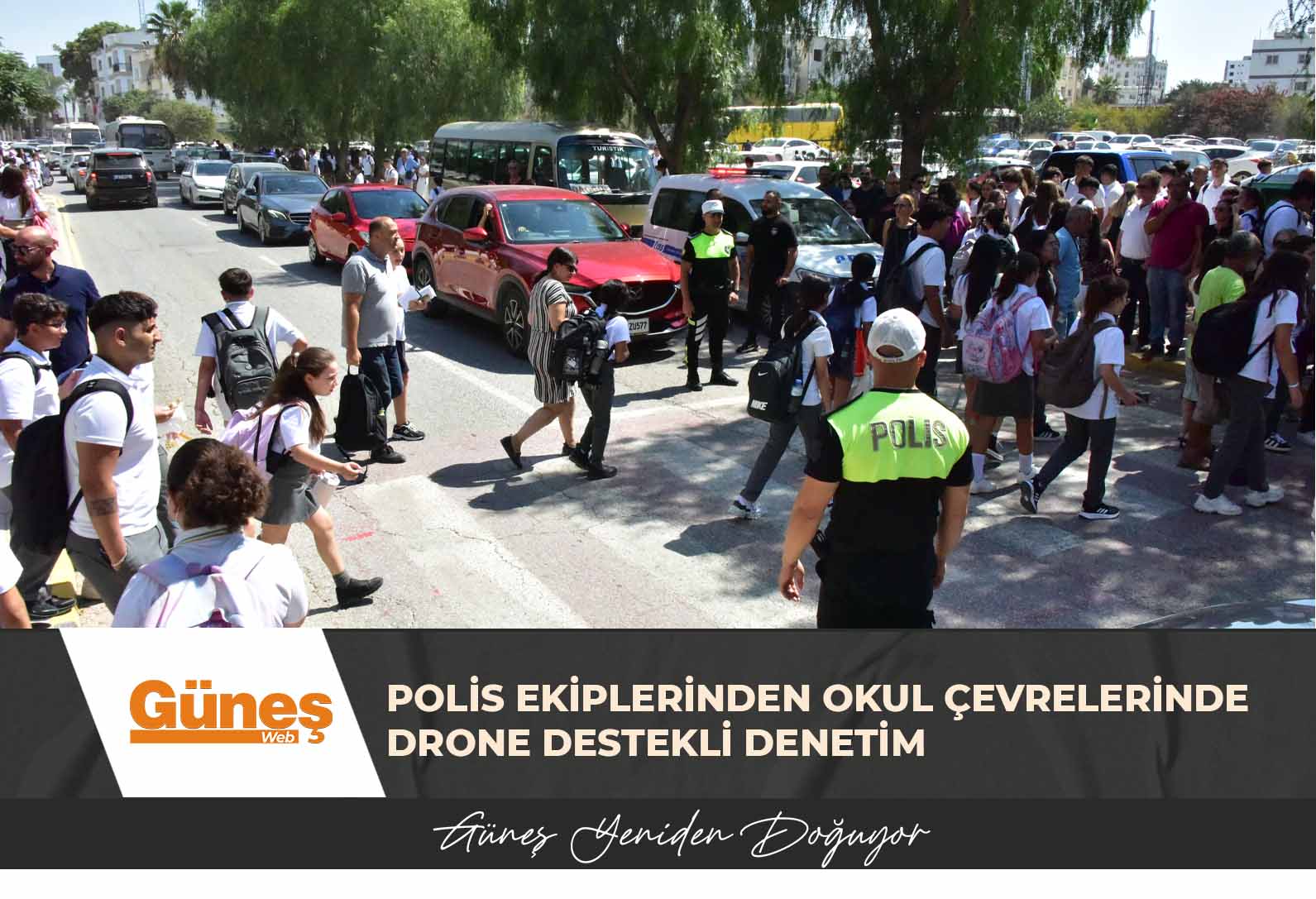 Polis ekiplerinden okul çevrelerinde drone destekli denetim