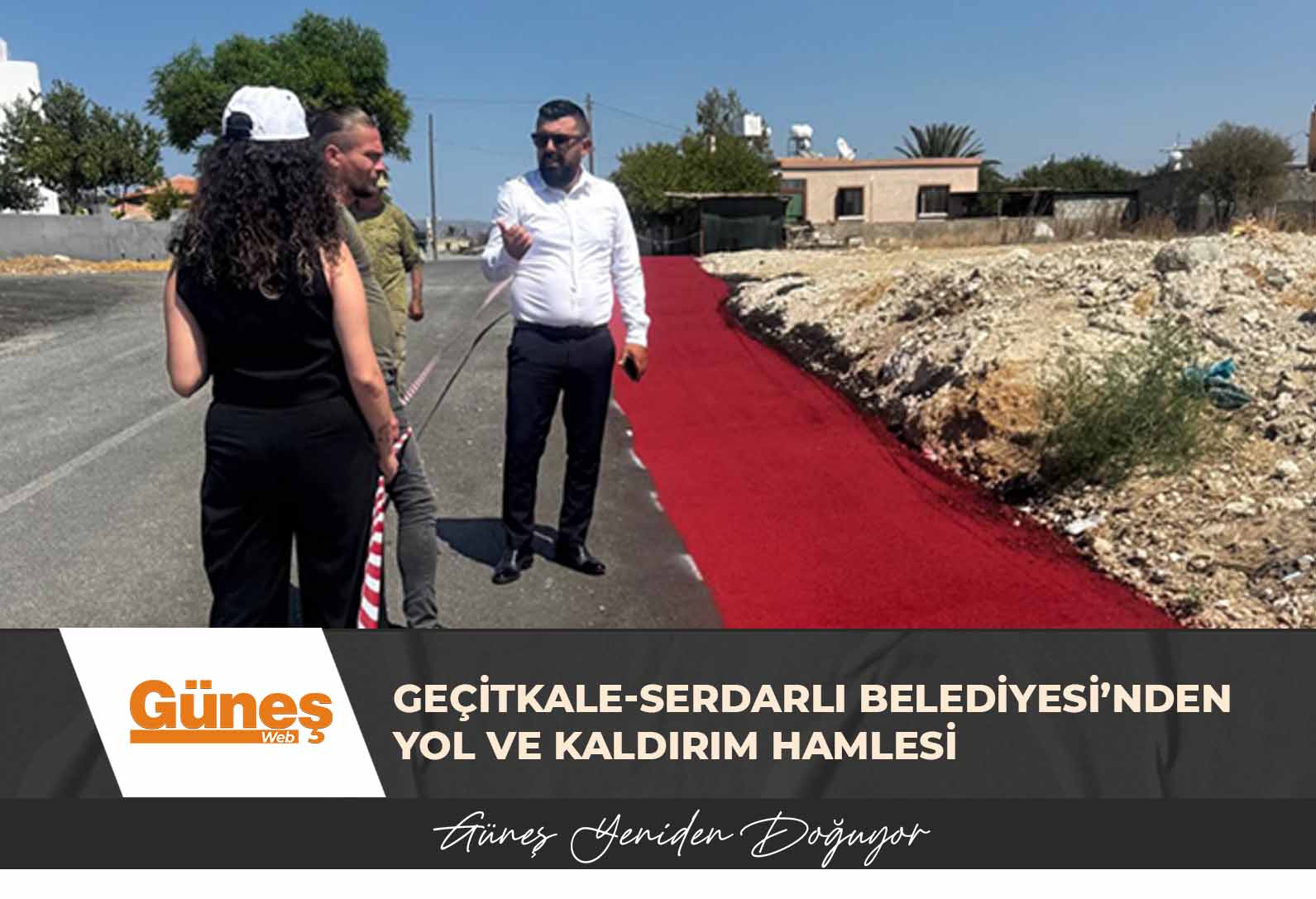 Geçitkale-Serdarlı Belediyesi’nden Yol ve Kaldırım Hamlesi