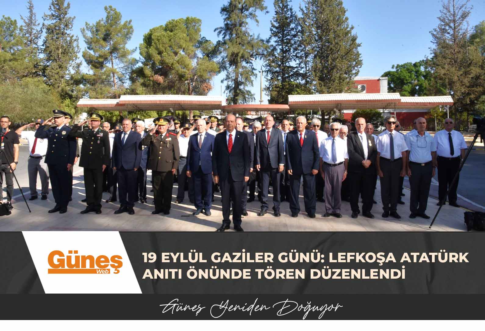 19 Eylül Gaziler Günü nedeniyle Lefkoşa Atatürk Anıtı önünde tören düzenlendi