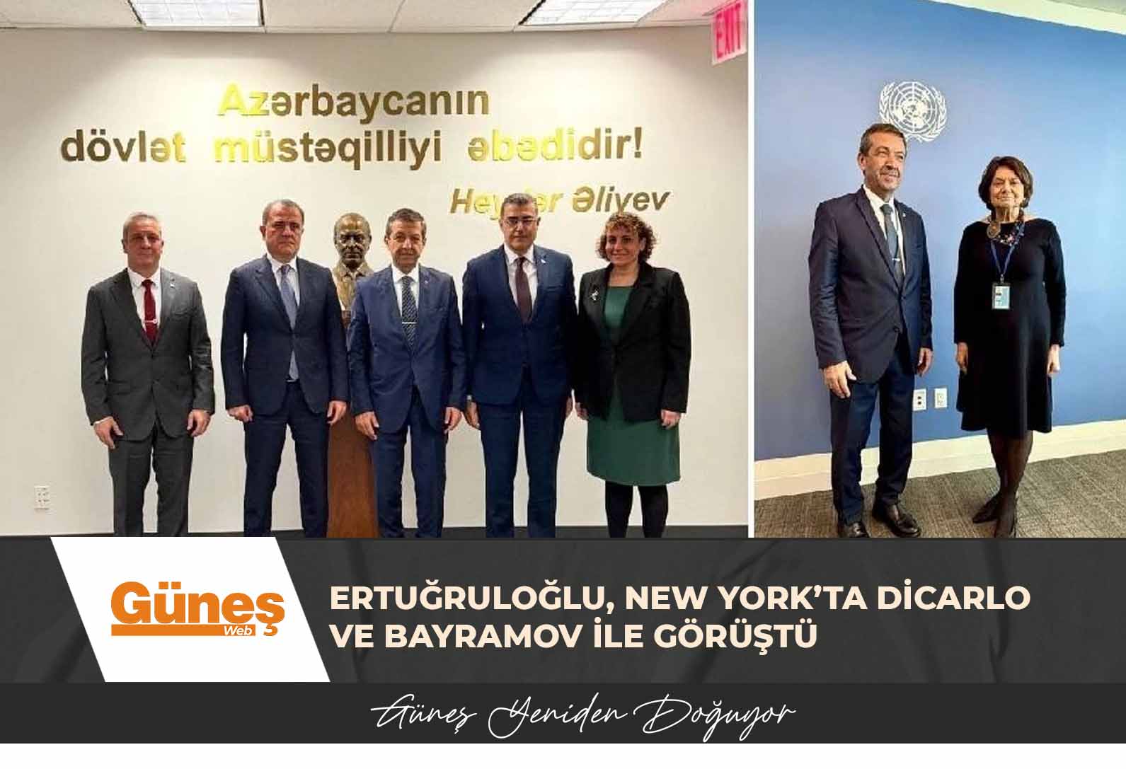 Ertuğruloğlu, New York’ta DiCarlo ve Bayramov ile görüştü