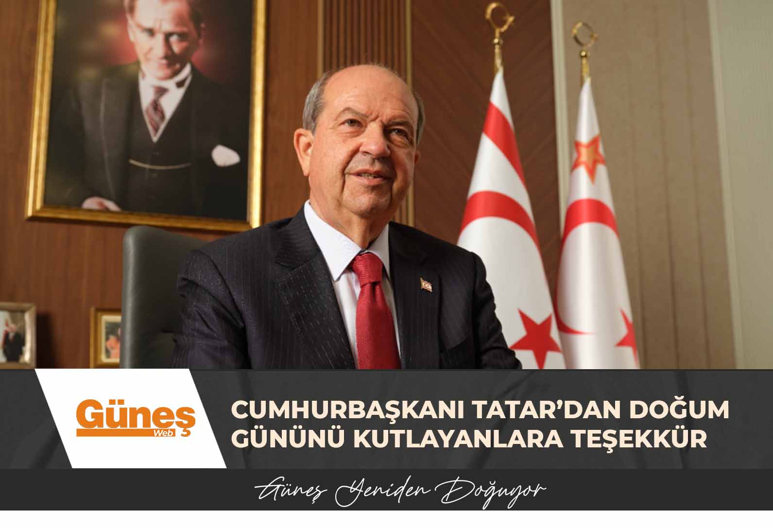 Cumhurbaşkanı Tatar’dan doğum gününü kutlayanlara teşekkür