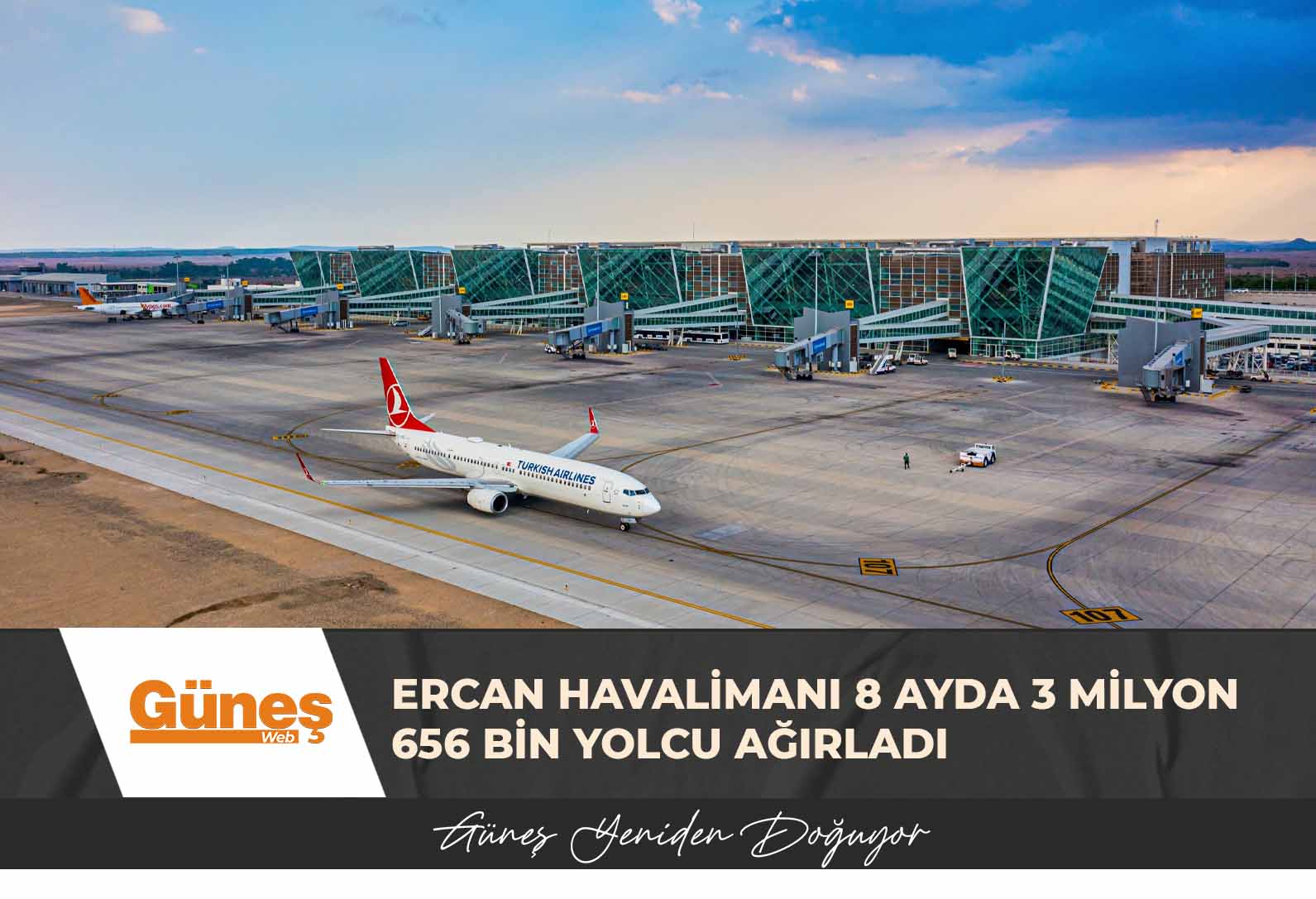 Ercan Havalimanı 8 ayda 3 milyon 656 bin yolcu ağırladı