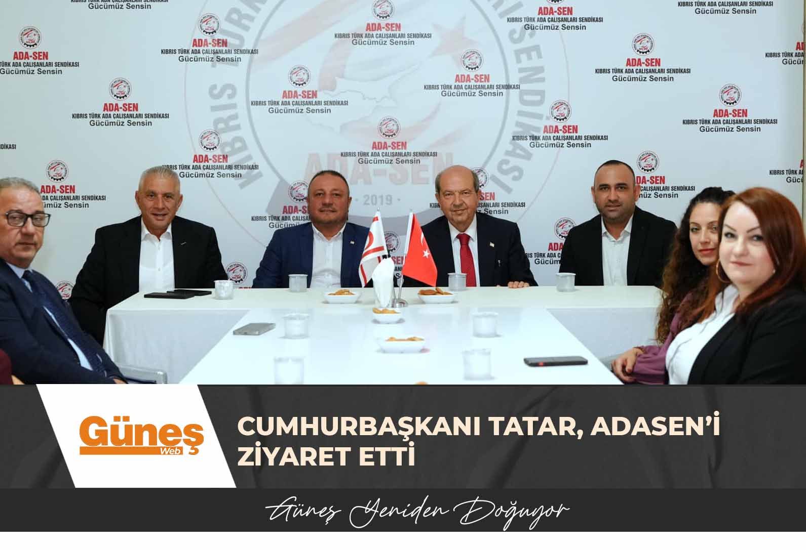 Cumhurbaşkanı ve bağımsız cumhurbaşkanı adayı Tatar, ADASEN’i ziyaret etti
