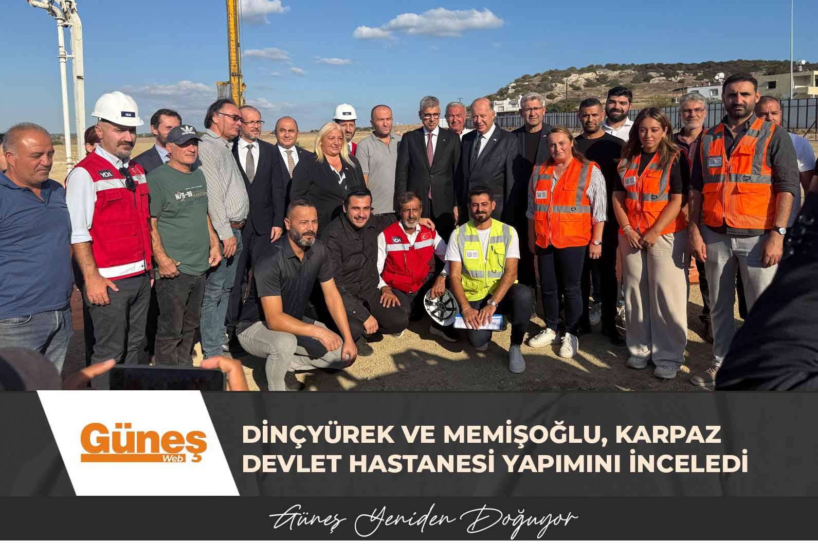 Dinçyürek ve Memişoğlu, Karpaz Devlet Hastanesi yapımını inceledi