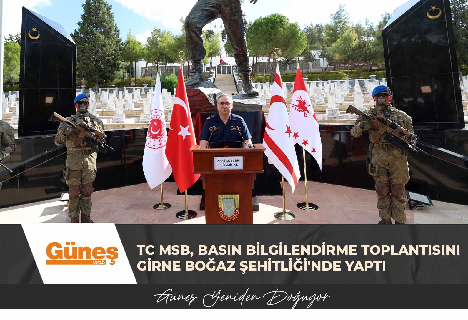 TC Milli Savunma Bakanlığı, haftalık basın bilgilendirme toplantısını Girne Boğaz Şehitliği’nde yaptı