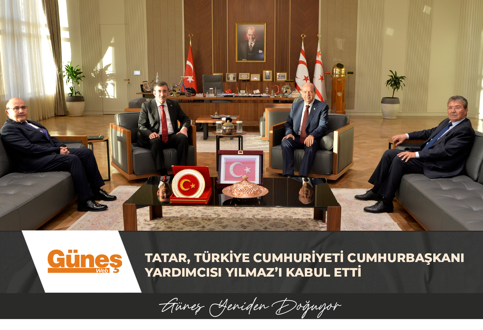 Tatar, Türkiye Cumhuriyeti Cumhurbaşkanı Yardımcısı Yılmaz’ı kabul etti